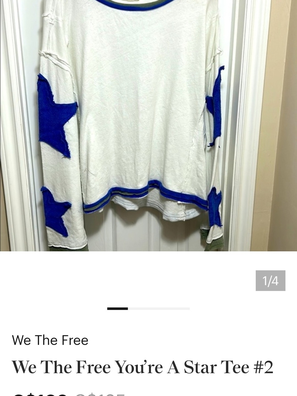 We The Free 'You're A Star' White Tee with Blue Star Accents